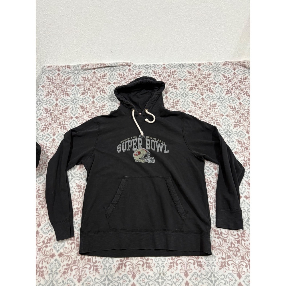 47 Brand NFL San Francisco 49ers Super Bowl XLVII New Orleans Hoodie Mens Large
